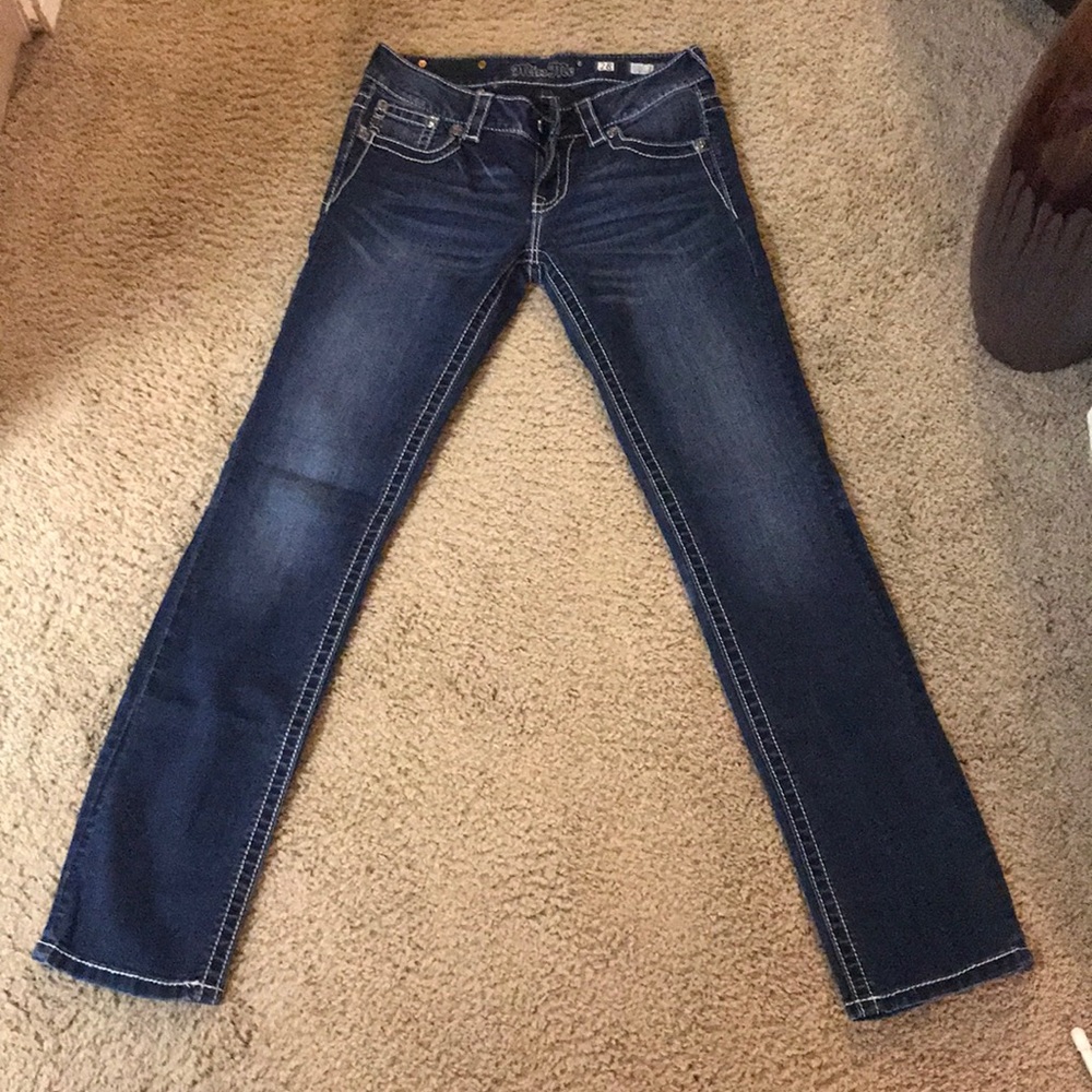 Miss Me dark skinny jeans